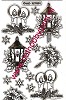 Stickervel - Kerstafbeeldingen - Goud - MD 357001