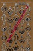 Stickervel - Diverse Kerstballen - Goud - MD357005