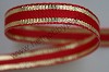 Lint - 10mm - Goud/Rood Gestreept