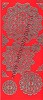 Stickervel - Ornamente -Rood-Goud