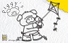 Clear Stamp Piggy - met Vlieger - Nellie Snellen - PI009