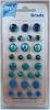 Splitpennen (brads/paper fasteners) - Sierlijke Rondjes Turquoise - Joy Crafts - 6030-0004