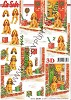 3D Knipvel - Le Suh - Hond in kerstsfeer - 650.004