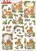 3D Knipvel - Le Suh - Hert en Eekhoorn in de Sneeuw - 650.003