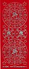 Stickervel - Kerst -  Rood-Zilver