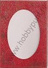 Paspartout-Kaart - A6 - Ovaal Rood Holografisch - Verhaak