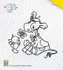 Clear Stamp Koetie - Zittend met konijn - Nellie Snellen - Nummer 1