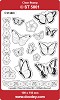 Clearstamps - Vlinder en Bloemen met Borders - Doodey - ST5801