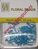 Splitpennen (brads) - Floral Glitter Brads - Blue - Nellie Snellen - FLP-GB 004