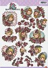 3D Knipvel - Yvonne - Meisjes met Hoed en Rozen - CD10163