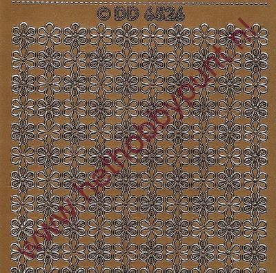Stickervel - Bloemetjes - Goud - DD6526G