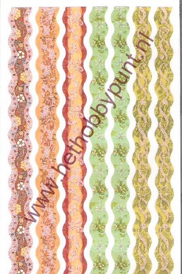 Zelfklevende Glitterrandjes Continu Golvend - HONO-FSG400