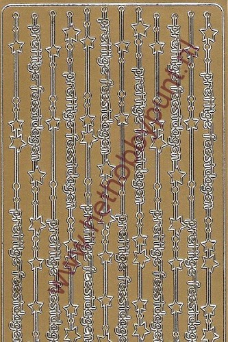 Stickervel - Randjes met Prettige Feestdagen - GOUD