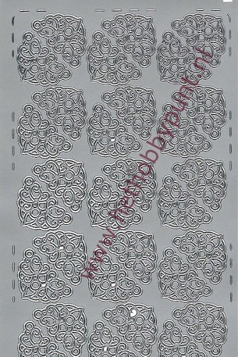 Stickervel -  Hoekjes - Zilver