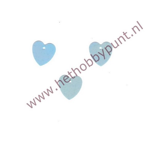 Pailletten - Hartjes - Turquoise