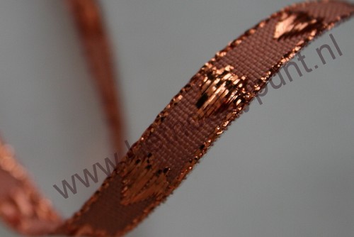 Lint - 7mm - Koper met Hart motief