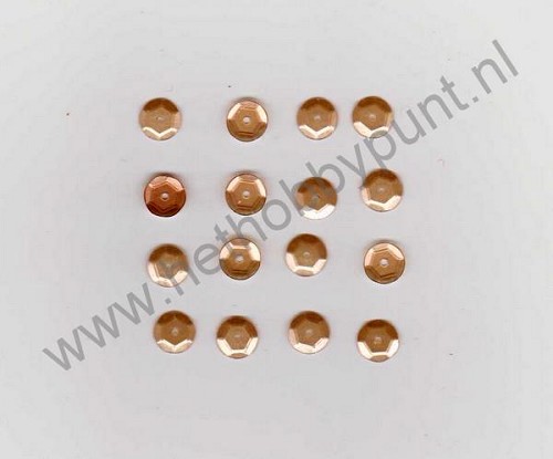 Pailletten - Rond met Diamantvorm - Lichtbruin