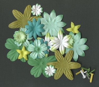 Flowers and Brads - Groen tinten