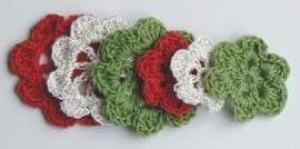 Gehaakte Bloemen - Kerst Kleuren - Marianne Design - CP8945