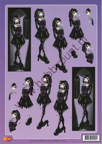 3D knipvel - Helene - Gothic - CD10049