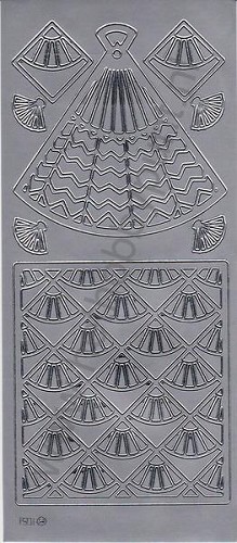 Stickervel -  Hoekjes - Zilver