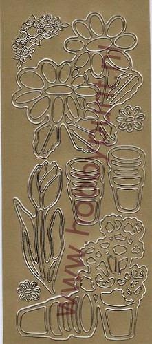 Stickervel - Planten en Bloemen - Goud