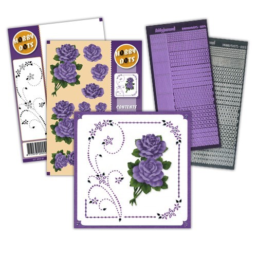 Hobby Dots Set 4 - violet - zilver