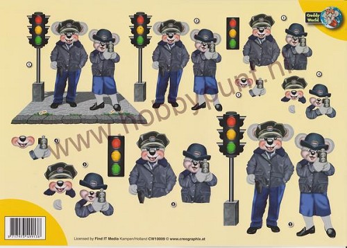 3D Knipvel - Creddy World - Politie - CW 10009